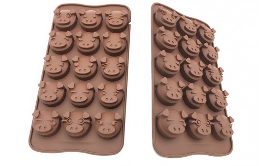 Small Pigs 15 Expressions Silicone Mold